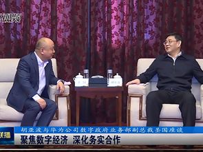 胡亞波與華為(wèi)公(gōng)司數字政府業務(wù)部副總裁聖國(guó)座談  聚焦數字經濟 深化務(wù)實合作(zuò)